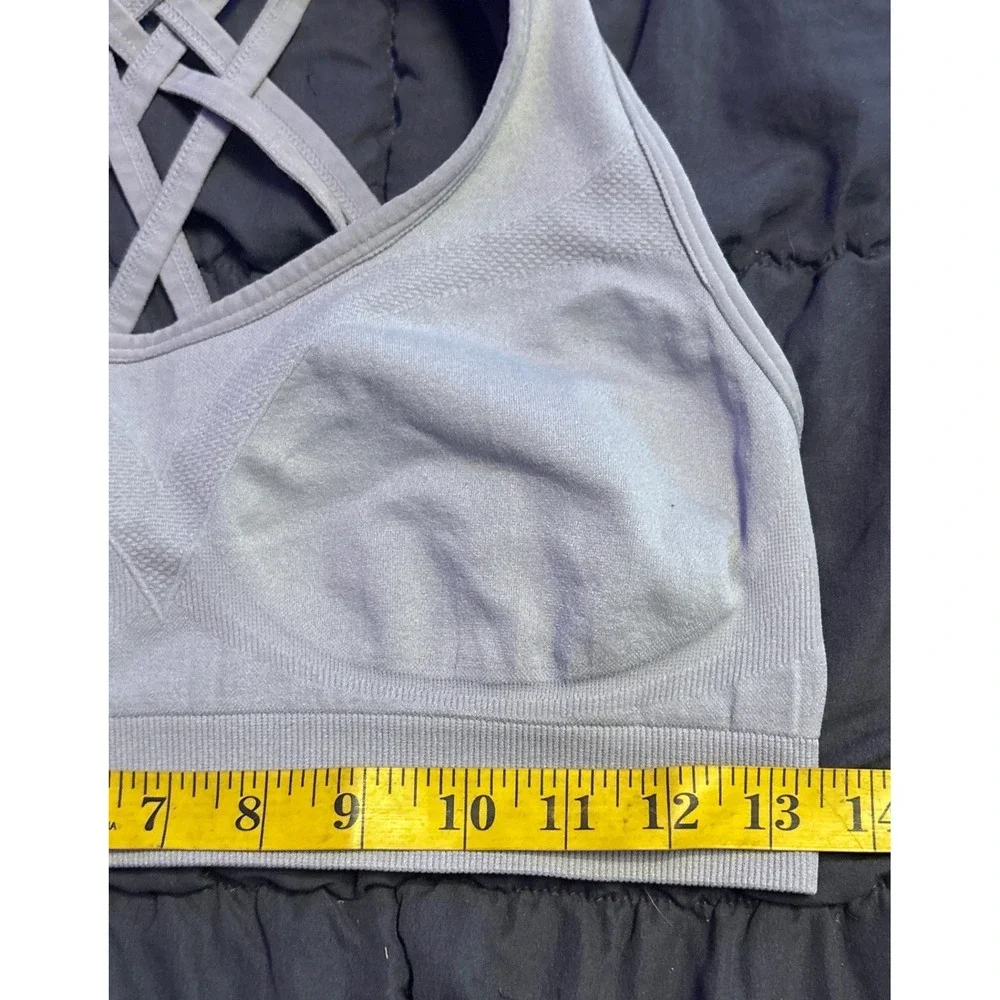 AK Women's Gray Strappy Back Unpadded Sports Bra Size XL